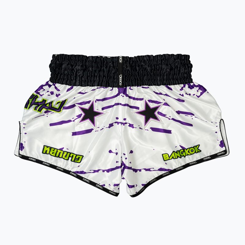 Pantaloncini da allenamento da uomo YOKKAO Angry Bull Muay Thai white 2