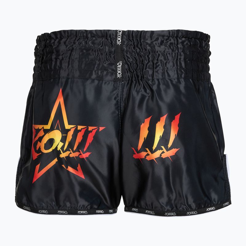 Pantaloncini da allenamento uomo YOKKAO Fighter KO Muay Thai black 2