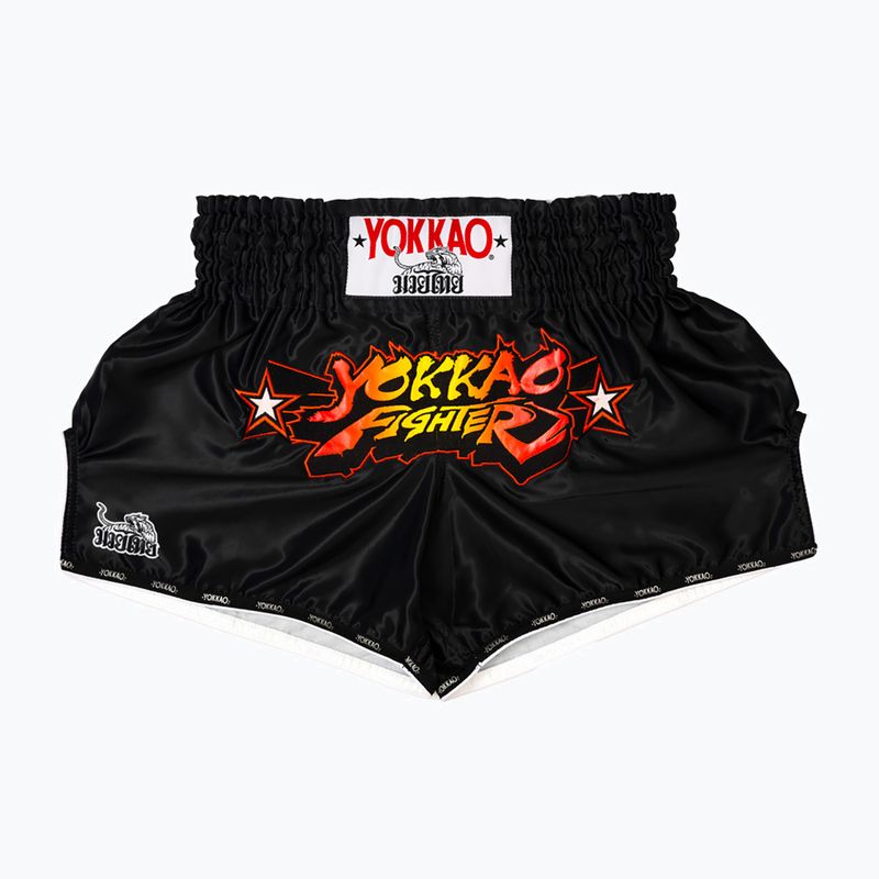 Pantaloncini da allenamento uomo YOKKAO Fighter KO Muay Thai black 5