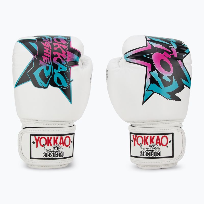 Guanti da boxe da uomo YOKKAO Fighter KO bianco 2