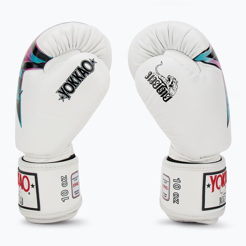 Guanti da boxe da uomo YOKKAO Fighter KO bianco 4