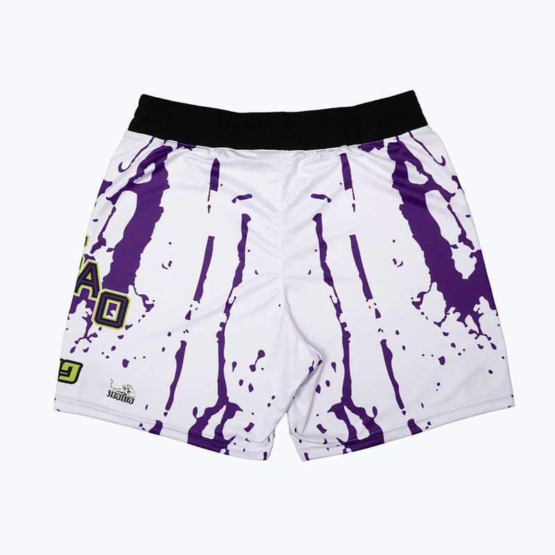 Pantaloncini da allenamento da uomo YOKKAO Angry Bull Workout white 2