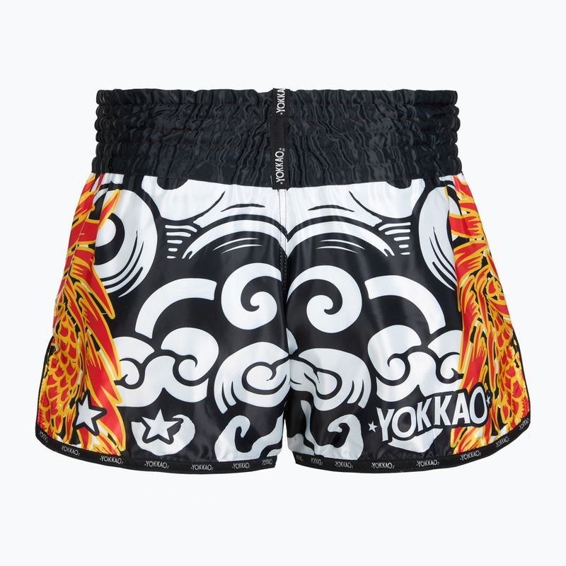 Pantaloncini da allenamento da uomo YOKKAO Dragon Muay Thai black/white 2
