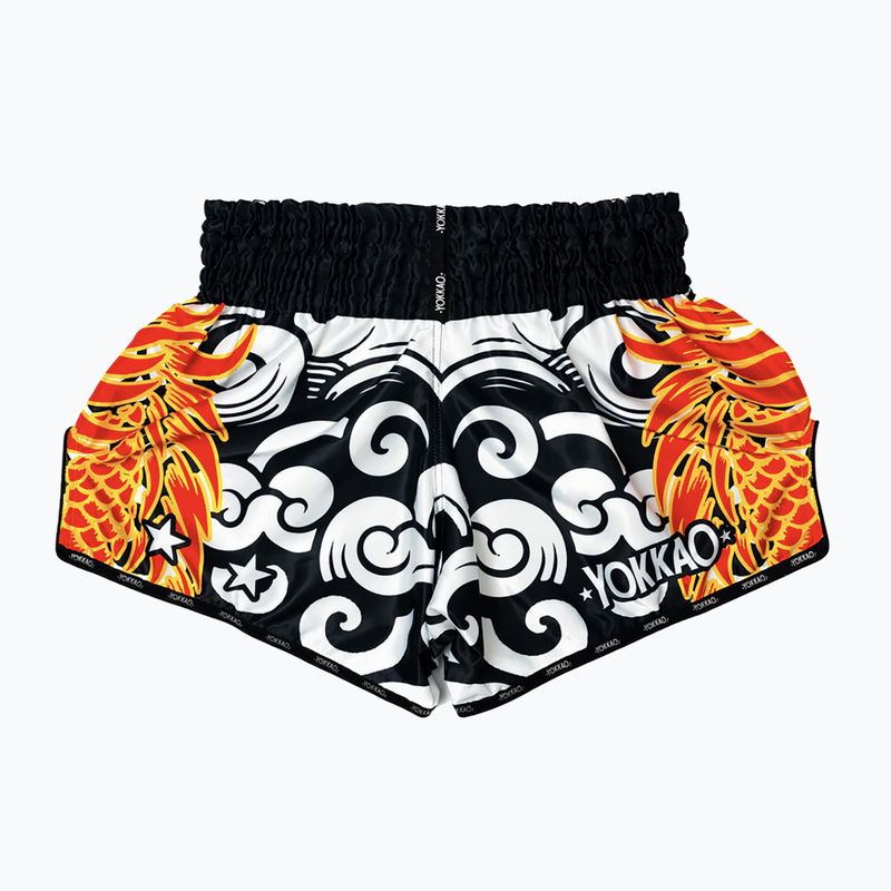 Pantaloncini da allenamento da uomo YOKKAO Dragon Muay Thai black/white 6