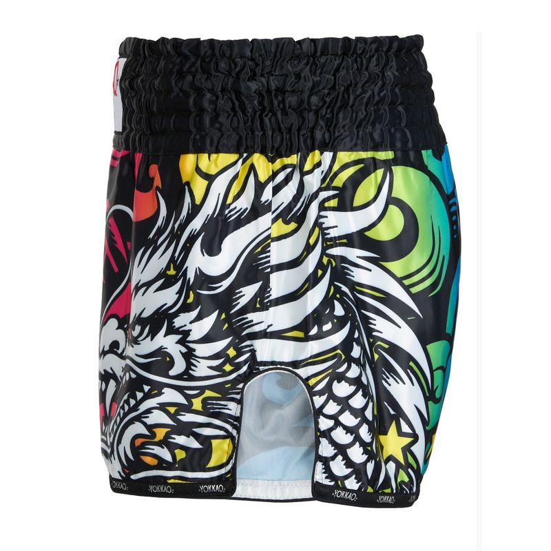 Pantaloncini da allenamento da uomo YOKKAO Dragon Muay Thai pink/blue 3