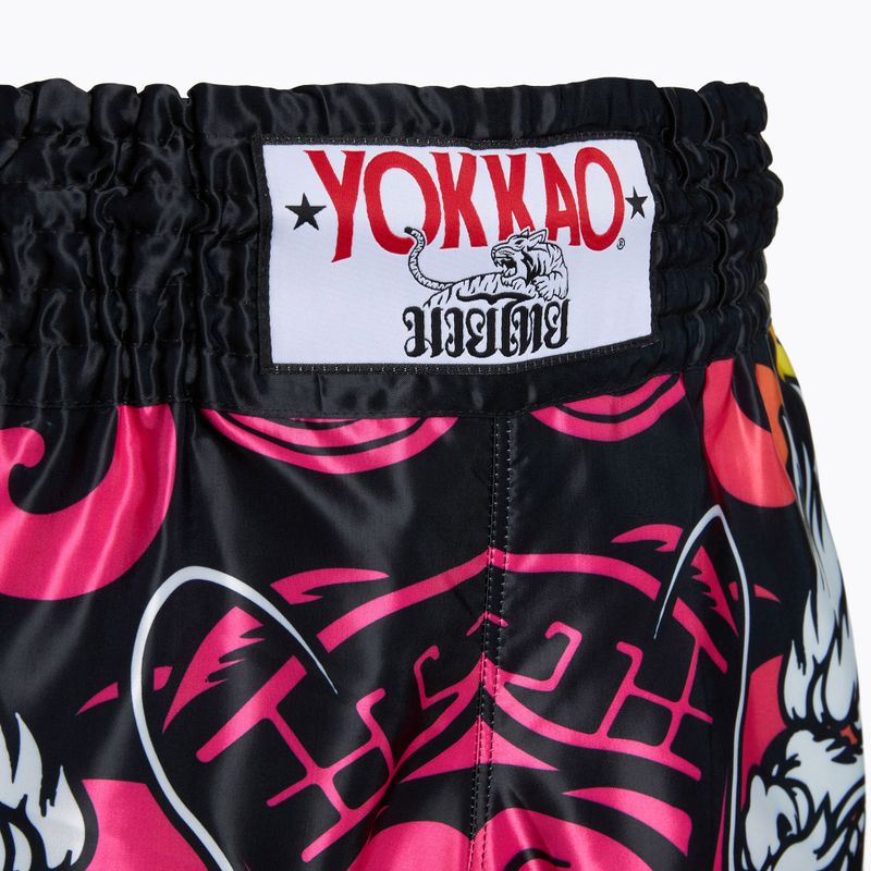 Pantaloncini da allenamento da uomo YOKKAO Dragon Muay Thai pink/blue 4