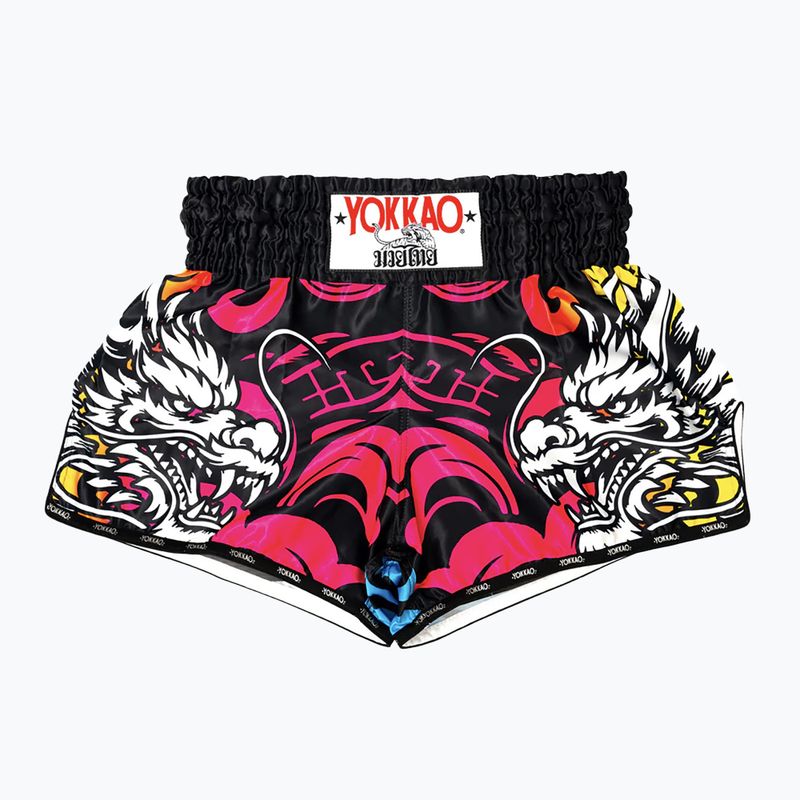 Pantaloncini da allenamento da uomo YOKKAO Dragon Muay Thai pink/blue 5