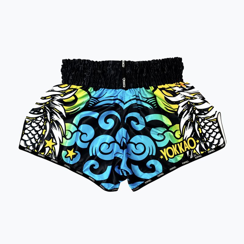 Pantaloncini da allenamento da uomo YOKKAO Dragon Muay Thai pink/blue 6