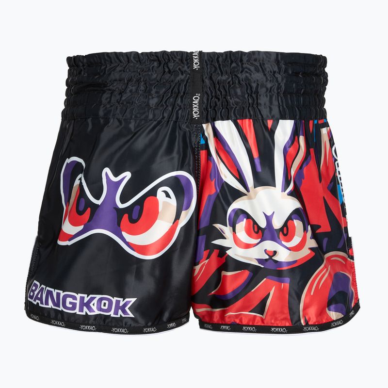 Pantaloncini da allenamento da uomo YOKKAO Angry Rabbit Muay Thai black 2