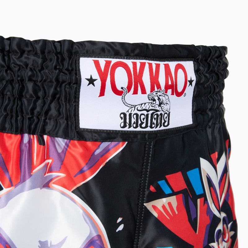 Pantaloncini da allenamento da uomo YOKKAO Angry Rabbit Muay Thai black 4