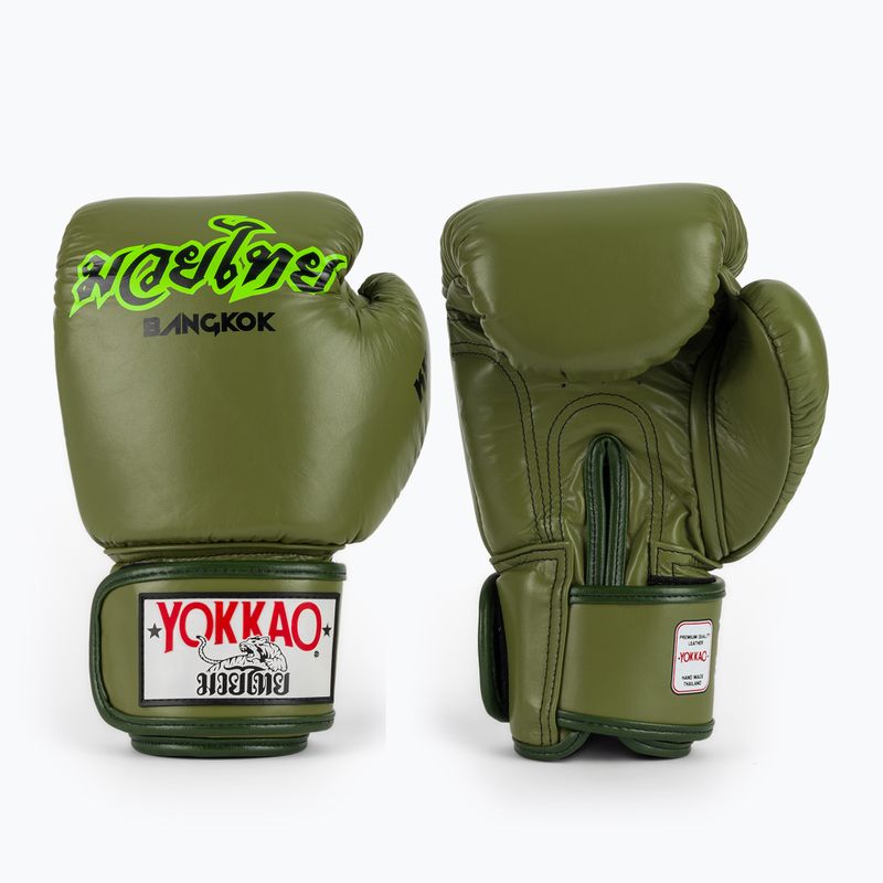 Guantoni da boxe YOKKAO Late Show Boxing olive