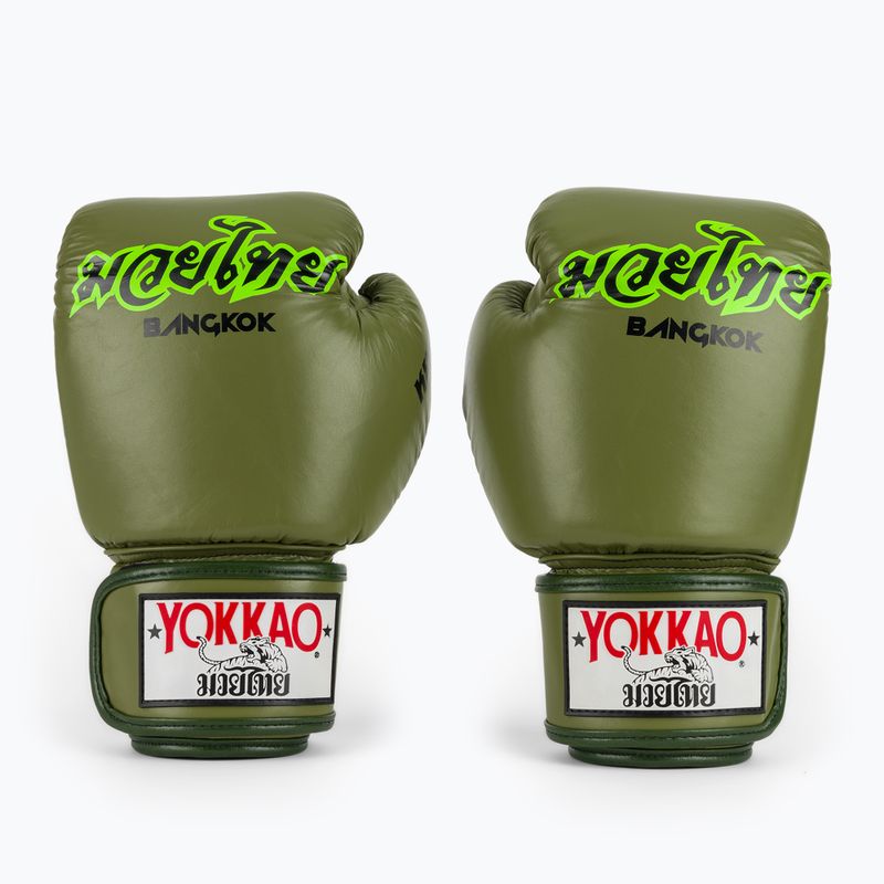 Guantoni da boxe YOKKAO Late Show Boxing olive 2