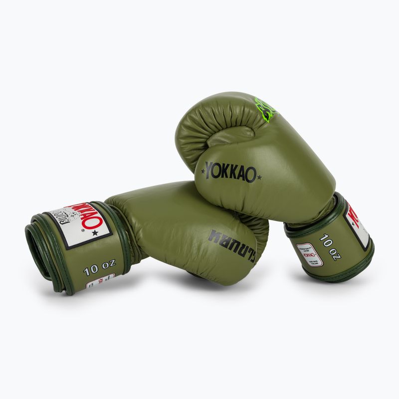 Guantoni da boxe YOKKAO Late Show Boxing olive 7