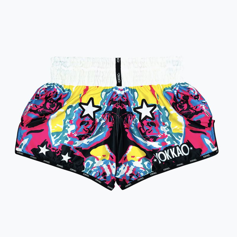 Pantaloncini da allenamento da uomo YOKKAO Tiger Family Muay Thai white 2