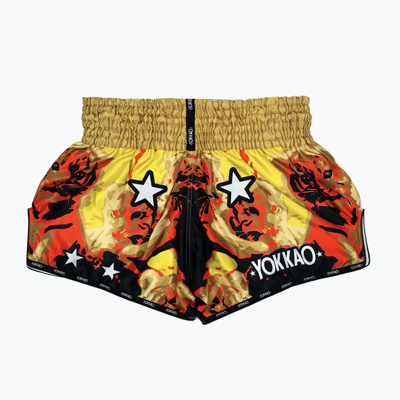 Pantaloncini da allenamento da uomo YOKKAO Tiger Family Muay Thai gold 2