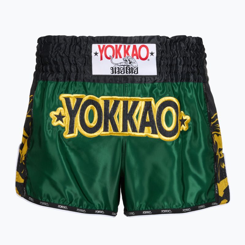 Pantaloncini da allenamento da uomo YOKKAO Original Muay Thai green