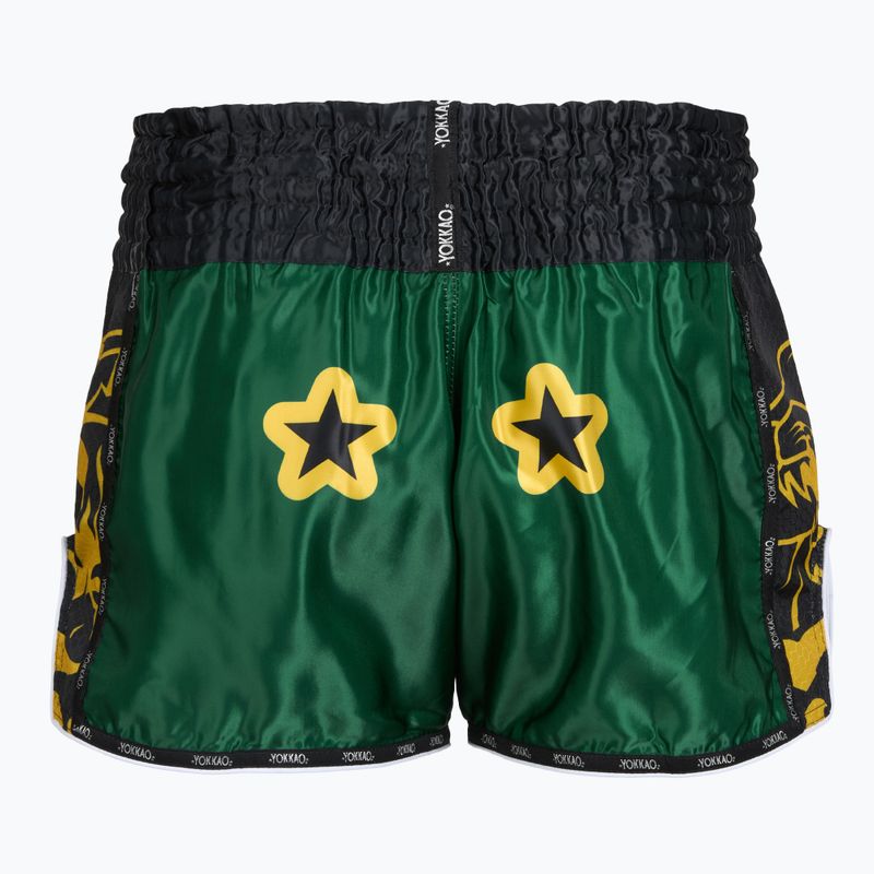 Pantaloncini da allenamento da uomo YOKKAO Original Muay Thai green 2