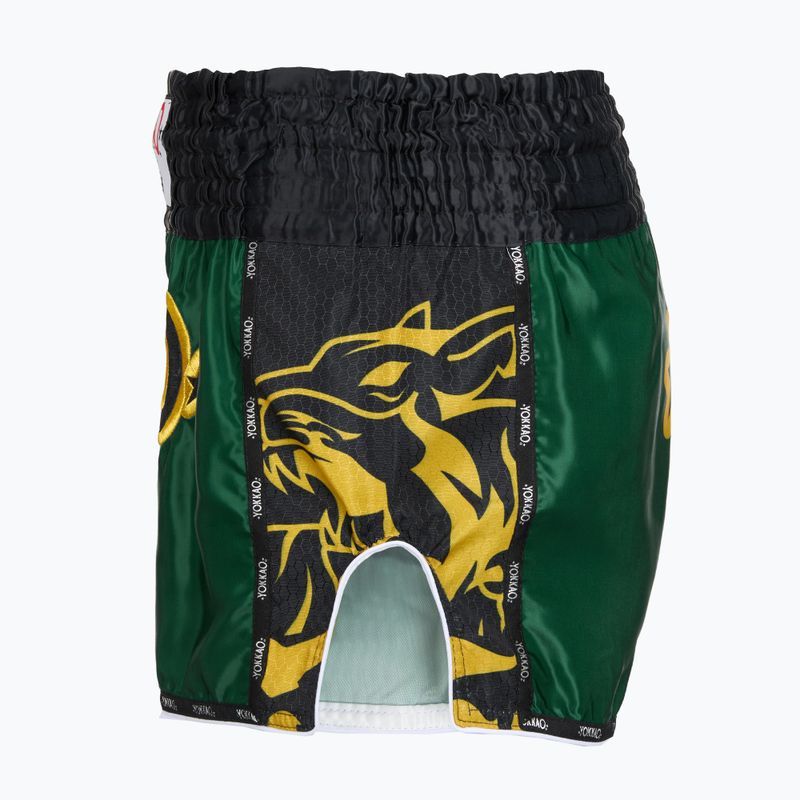 Pantaloncini da allenamento da uomo YOKKAO Original Muay Thai green 3