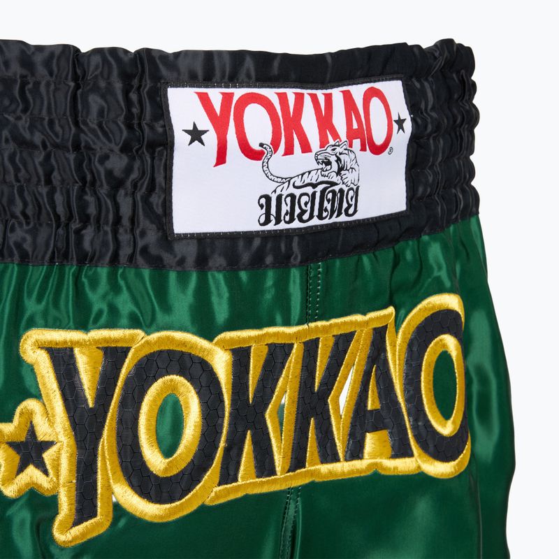 Pantaloncini da allenamento da uomo YOKKAO Original Muay Thai green 4