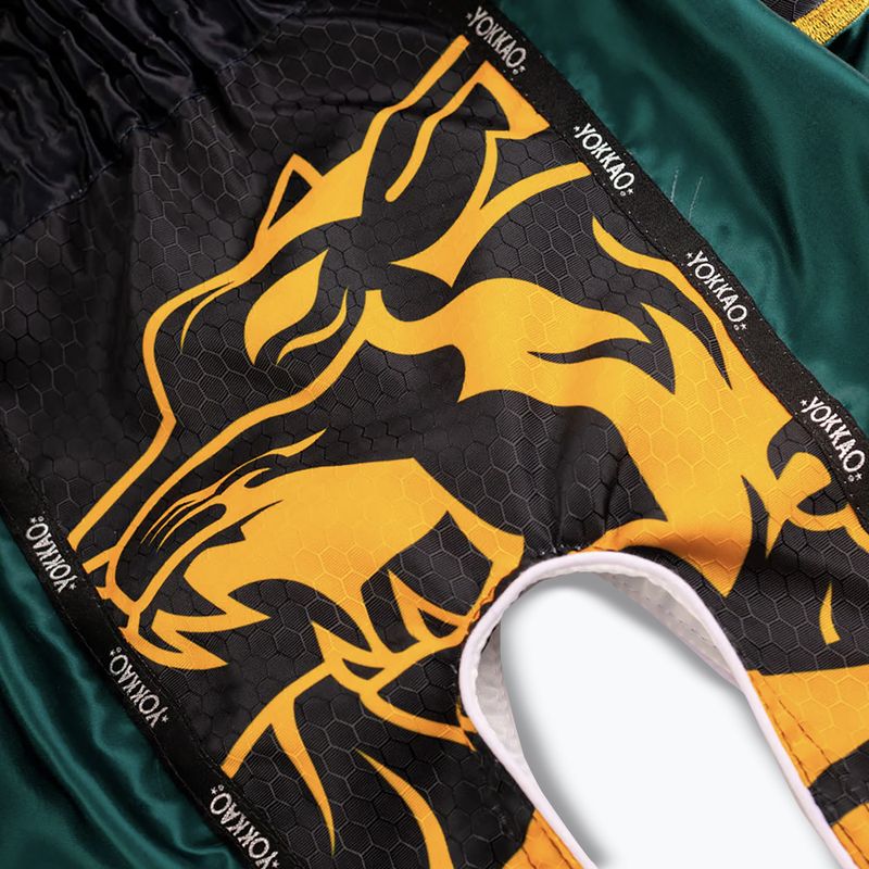 Pantaloncini da allenamento da uomo YOKKAO Original Muay Thai green 5