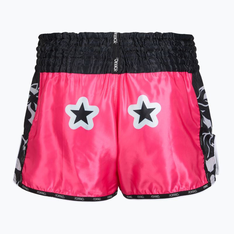 Pantaloncini da allenamento da uomo YOKKAO Original Muay Thai magenta 2