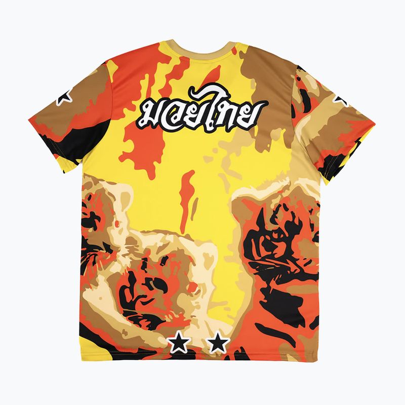 Maglietta da allenamento da uomo YOKKAO Tiger Family Muay Thai Workout Tee gold 2