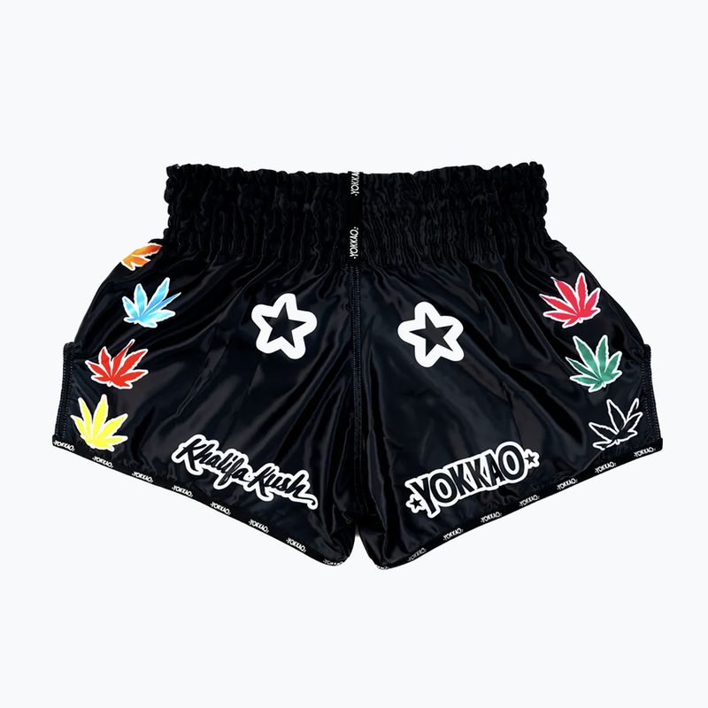 Pantaloncini da allenamento da uomo YOKKAO Khalifa Kush Muay Thai black 2