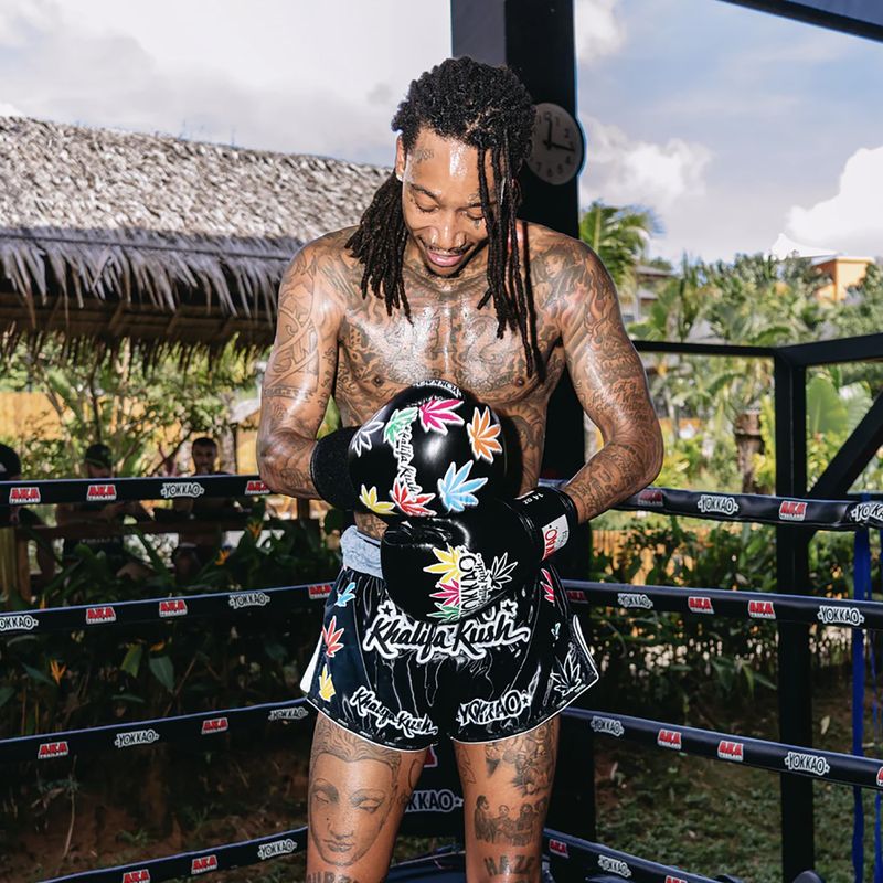 Pantaloncini da allenamento da uomo YOKKAO Khalifa Kush Muay Thai black 5