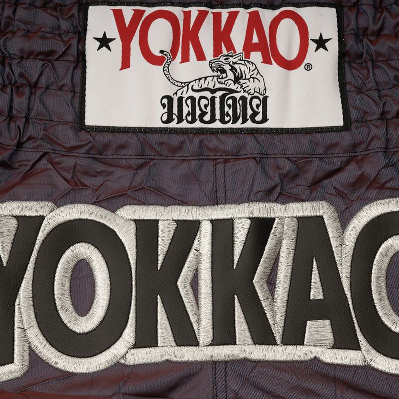 Pantaloncini da allenamento da uomo YOKKAO Lunar Muay Thai iridescent blue grey 7