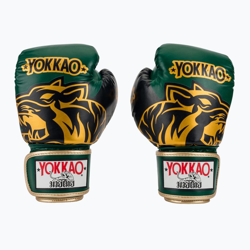 Guantoni da boxe YOKKAO Original Boxing Gloves forest green 2