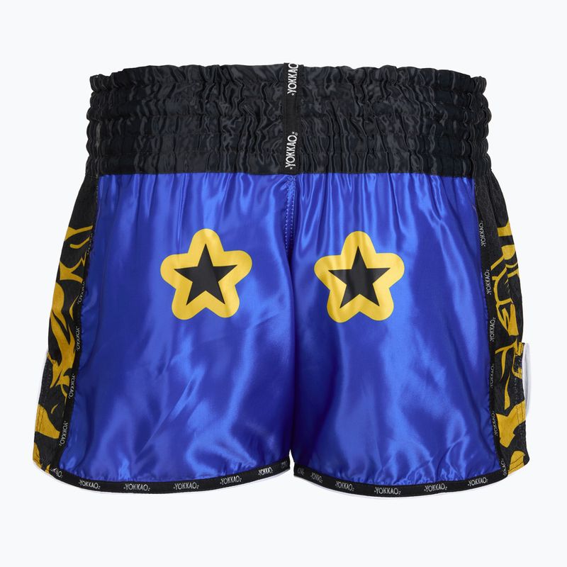 Pantaloncini da allenamento da uomo YOKKAO Original Muay Thai electric blue 2
