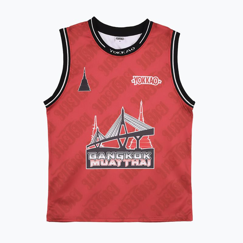 Maglietta da allenamento da uomo YOKKAO Basket Bridge Tank Top red