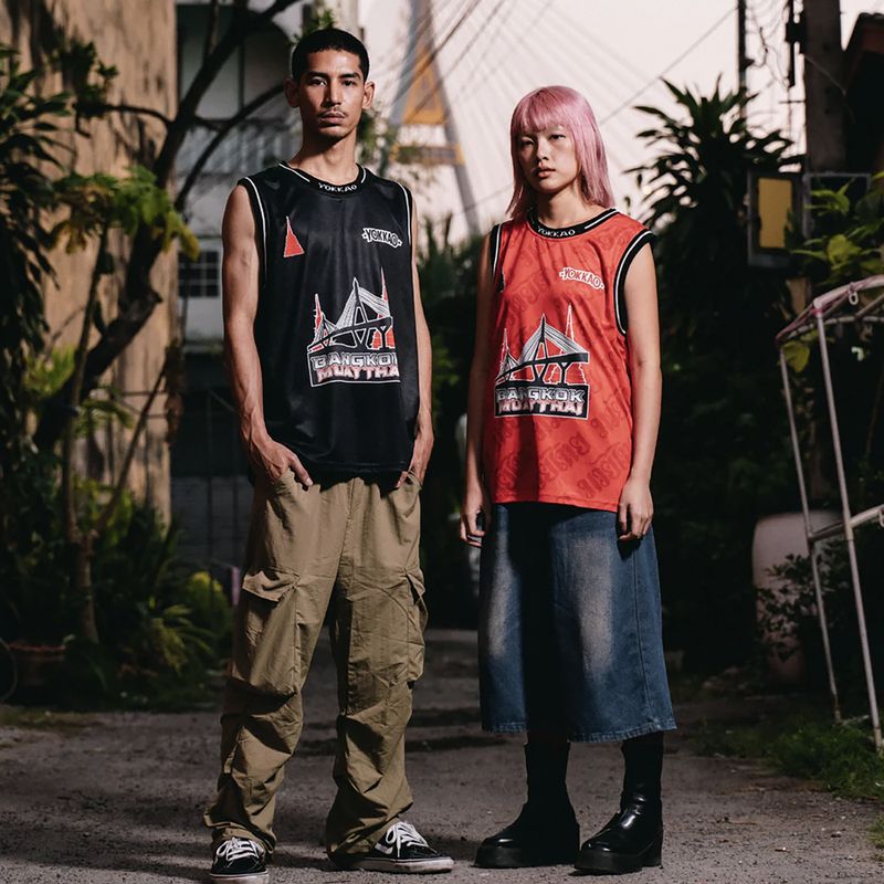 Maglietta da allenamento da uomo YOKKAO Basket Bridge Tank Top red 3