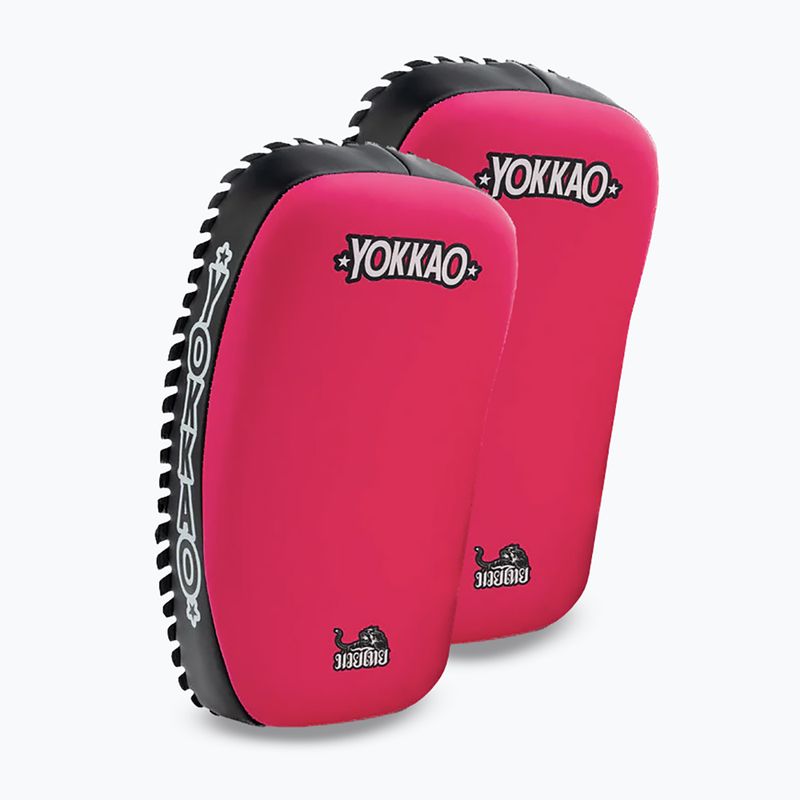 Bersagli da allenamento YOKKAO Freestyle Kicking Pads 2 pcs. fuchsia/black