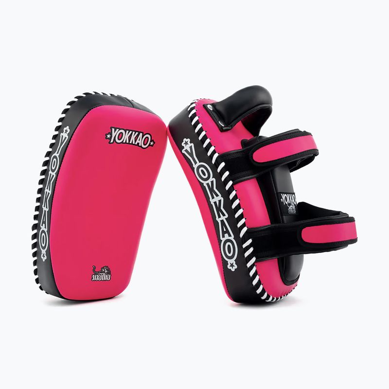 Bersagli da allenamento YOKKAO Freestyle Kicking Pads 2 pcs. fuchsia/black 3