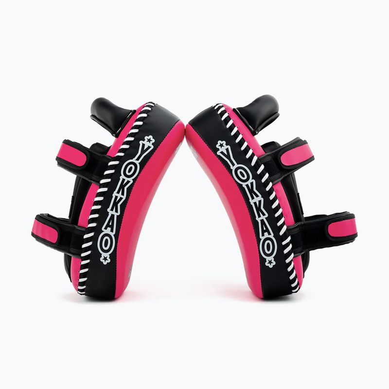 Bersagli da allenamento YOKKAO Freestyle Kicking Pads 2 pcs. fuchsia/black 6