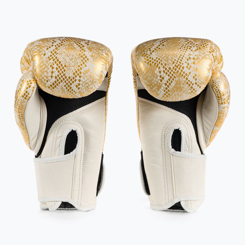 Guantoni da boxe Top King Muay Thai Super Star Air Snake bianco/oro 2