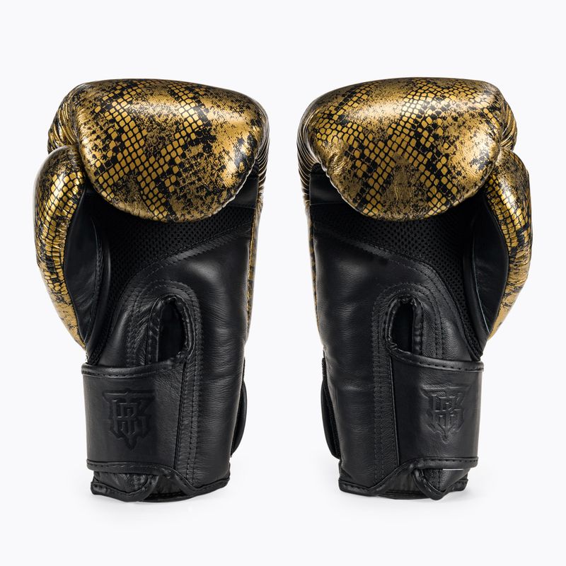 Guantoni da boxe Top King Muay Thai Super Star Air Snake nero/oro 2