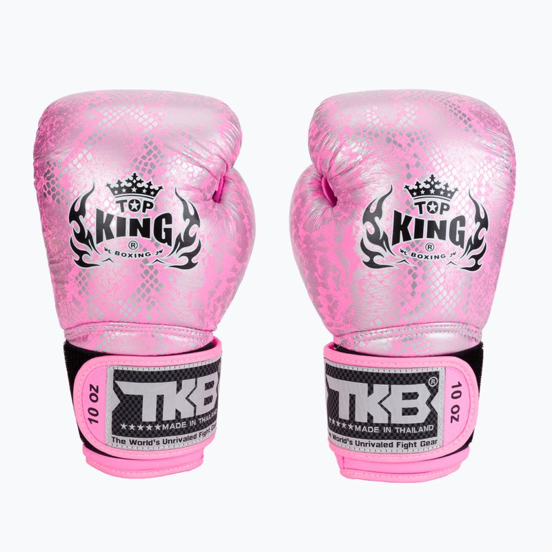 Guantoni da boxe Top King Muay Thai Super Star Air rosa/argento 2
