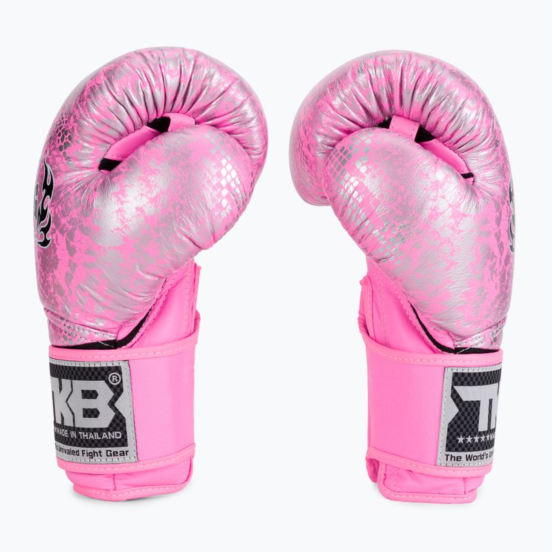 Guantoni da boxe Top King Muay Thai Super Star Air rosa/argento 4