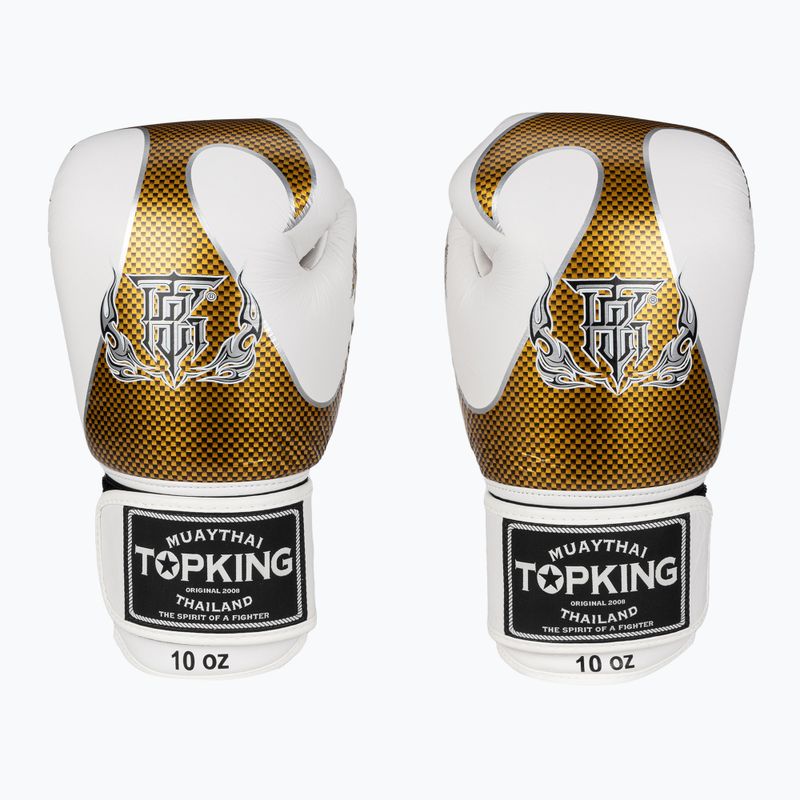 Guantoni da boxe Top King Muay Thai Empower bianco/oro