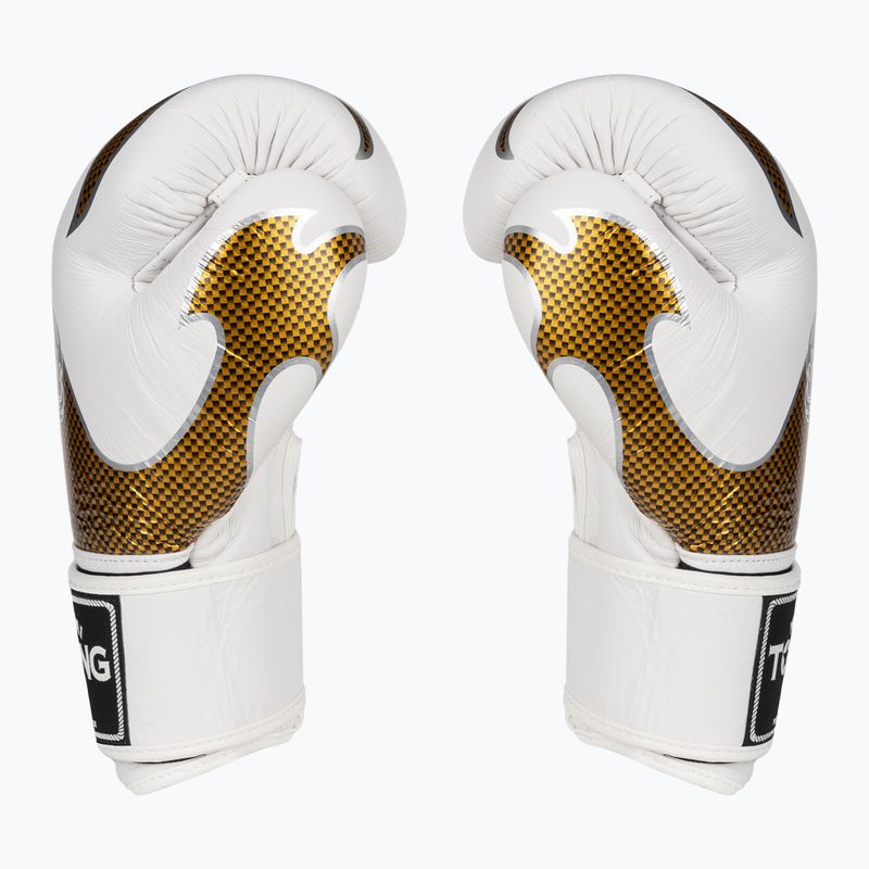 Guantoni da boxe Top King Muay Thai Empower bianco/oro 3