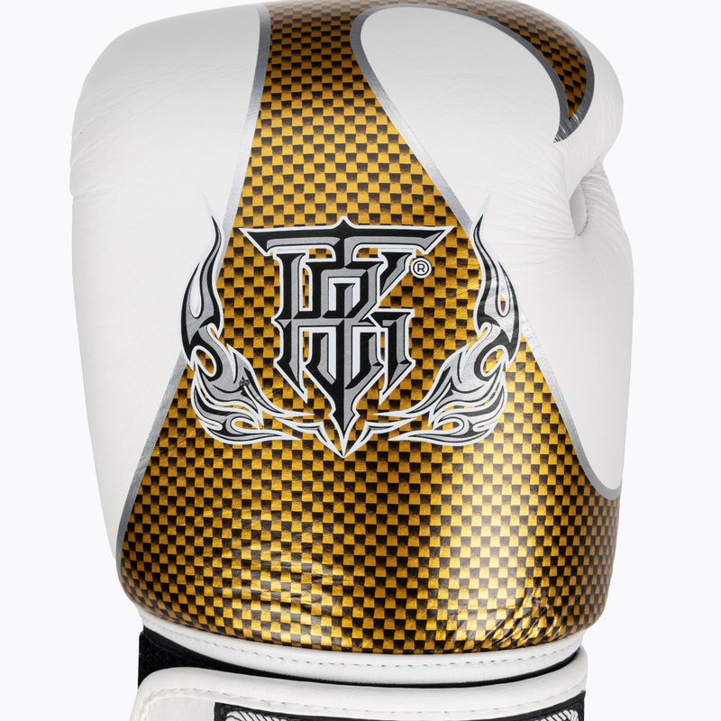 Guantoni da boxe Top King Muay Thai Empower bianco/oro 4
