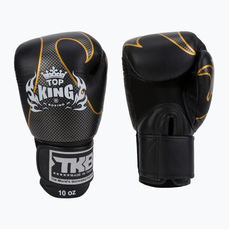 Guanti da boxe Top King Muay Thai Empower nero/argento 3