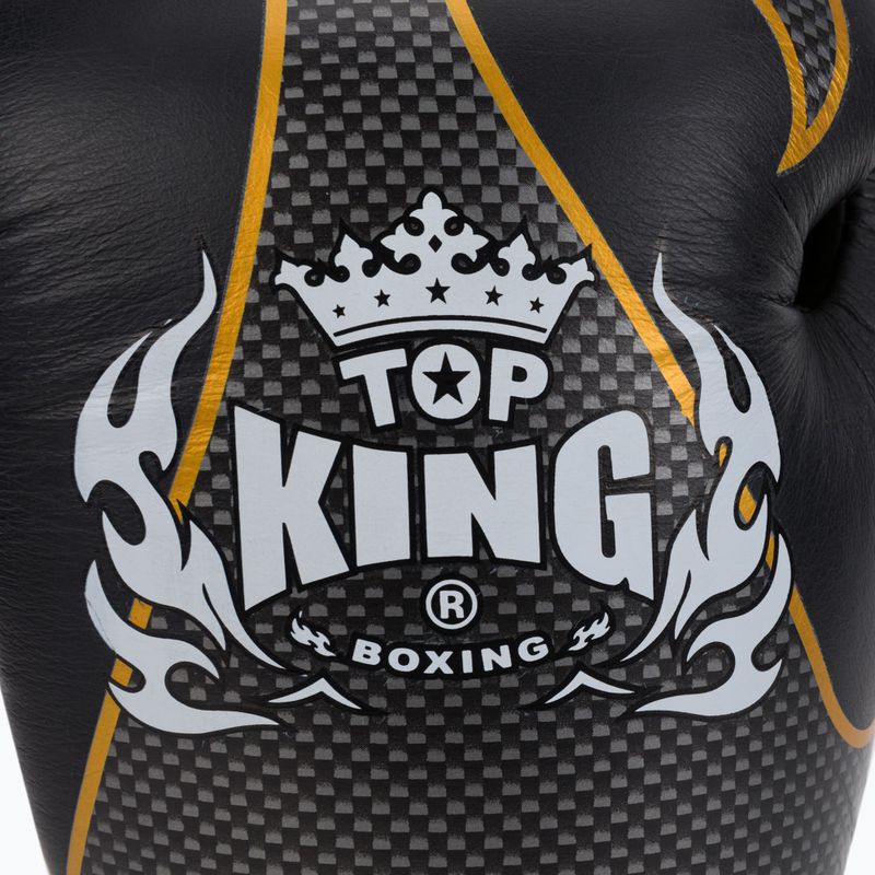Guanti da boxe Top King Muay Thai Empower nero/argento 5