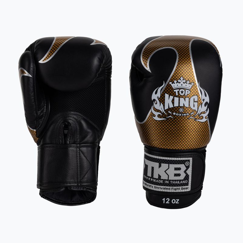 Guanti da boxe Top King Muay Thai Empower nero/oro 3