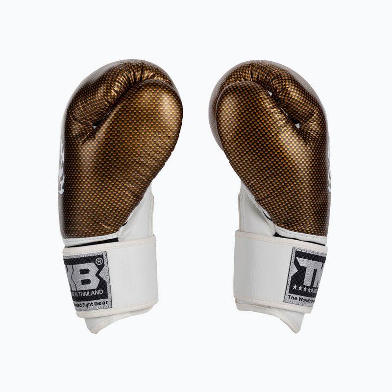 Guantoni da boxe Top King Muay Thai Empower bianco/oro 4