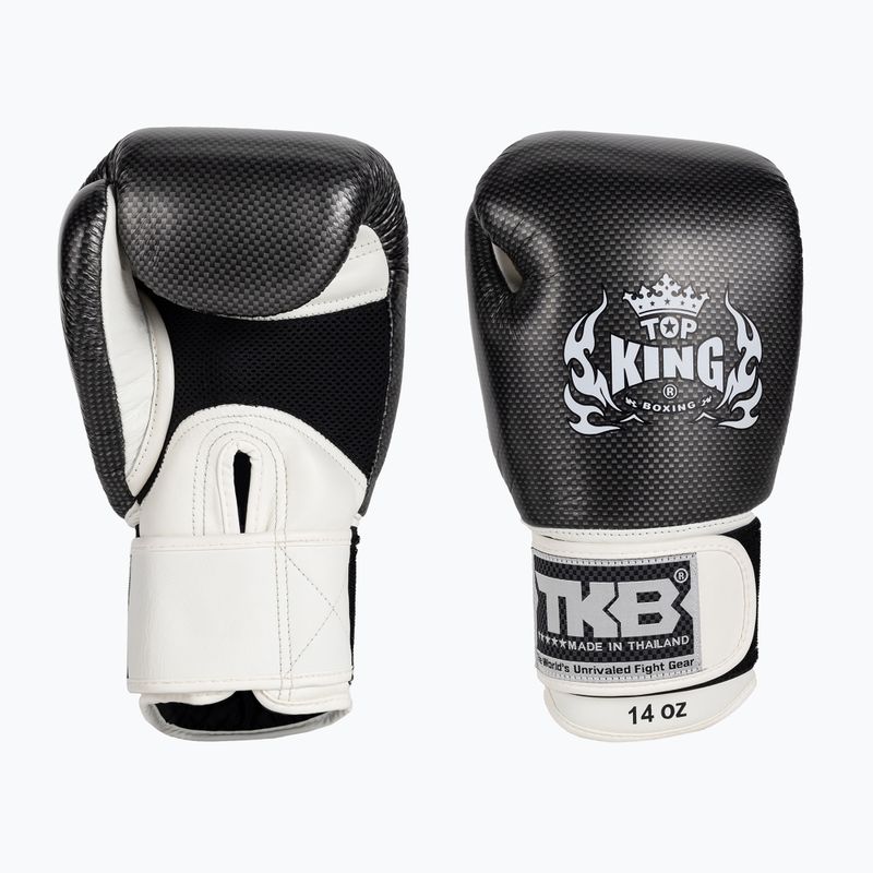 Guantoni da boxe Top King Muay Thai Empower Air bianco/argento