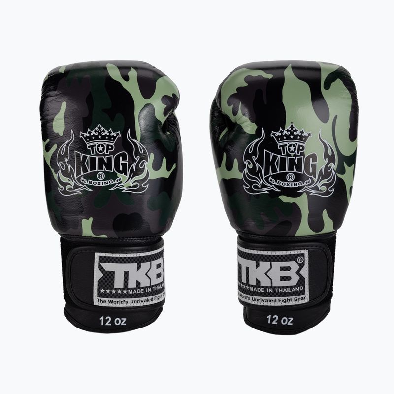 Top King Muay Thai Empower guantoni da boxe verdi 2