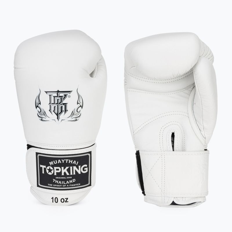 Top King Muay Thai Ultimate guanti da boxe bianchi